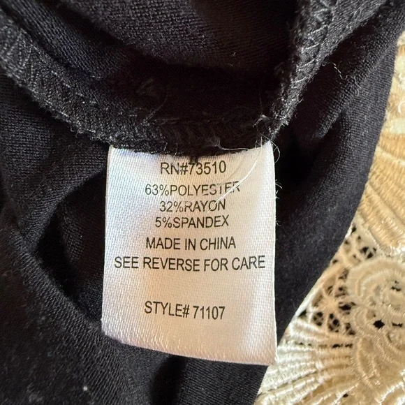 Anthropologie Uncle Frank Black Embroidered Scoop Neck Dress Women’s Size Medium - Picture 7 of 7